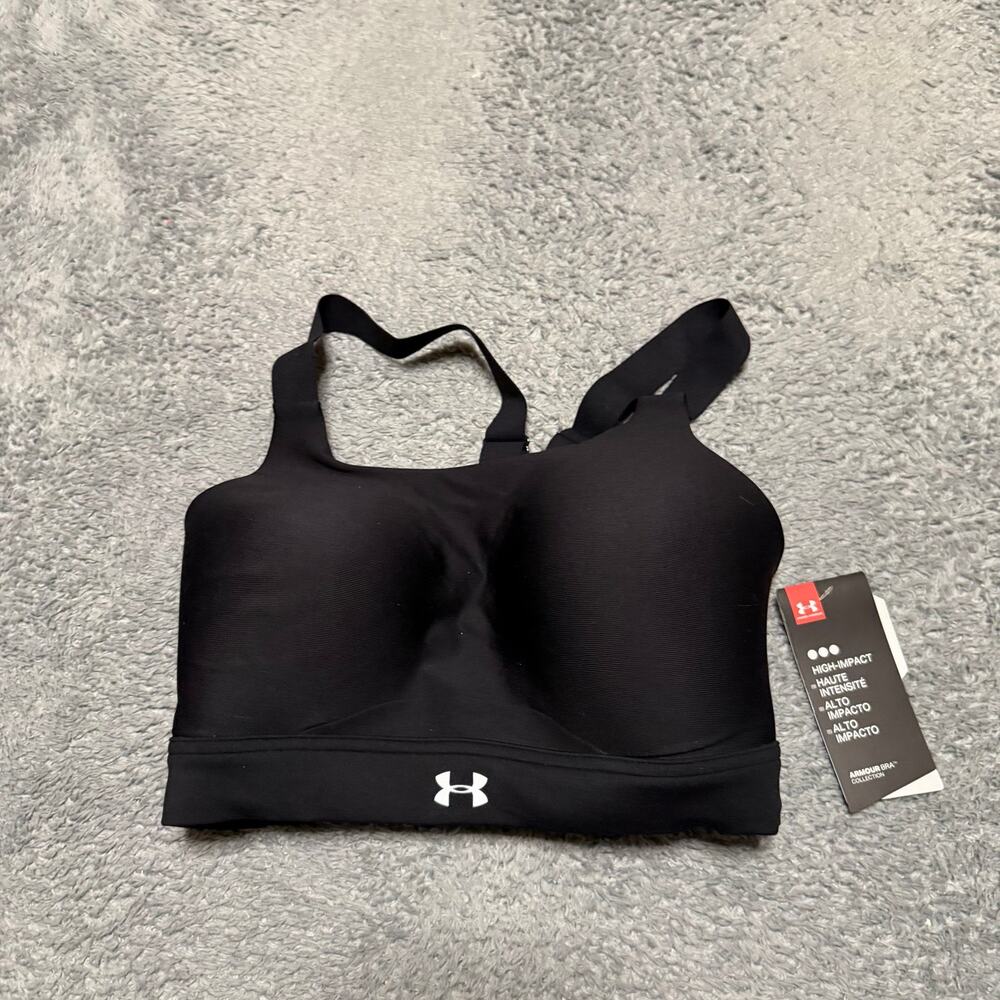 Under Armour Sports Bra Womens 34DD High Impact Infinity 2.0 Black